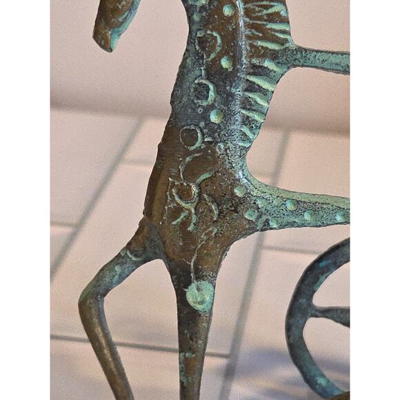 Etruscan Horse Chariot Athena Greek Turkish Roman Weinberg Style SML 4½"x3" EUC - Picture 12 of 13